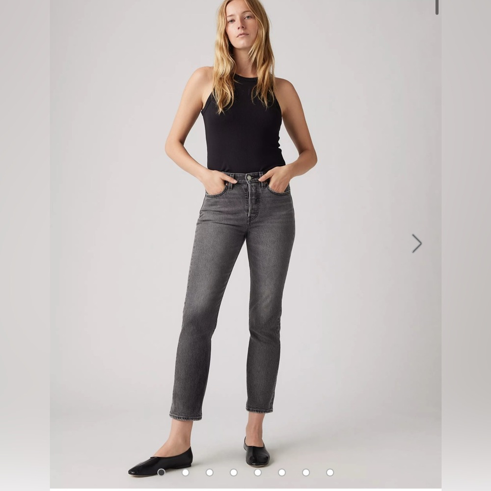 Levi's Women’s Dark Gray Wedgie Straight Jeans